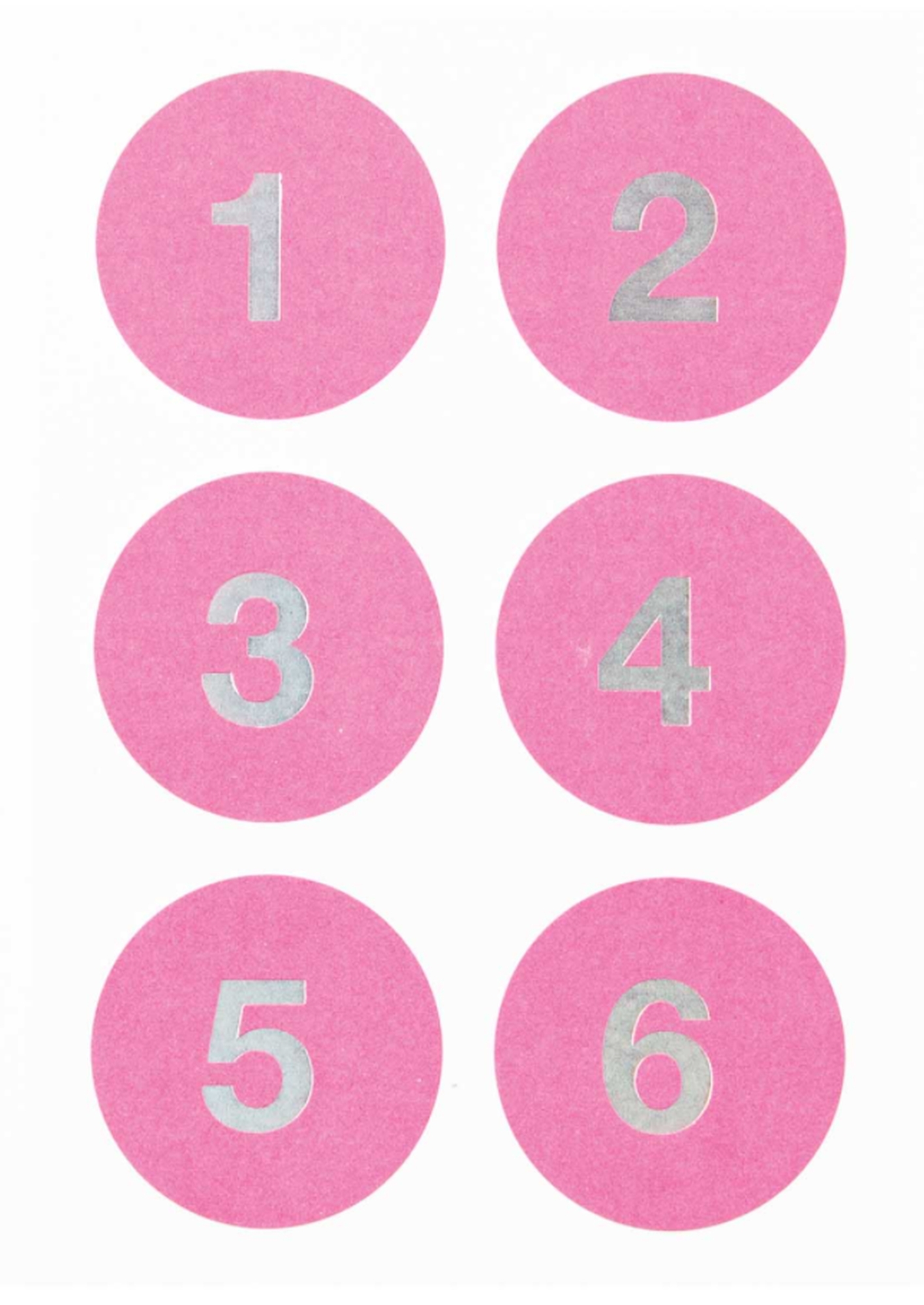 Adventskalender Sticker - Pink / Silber