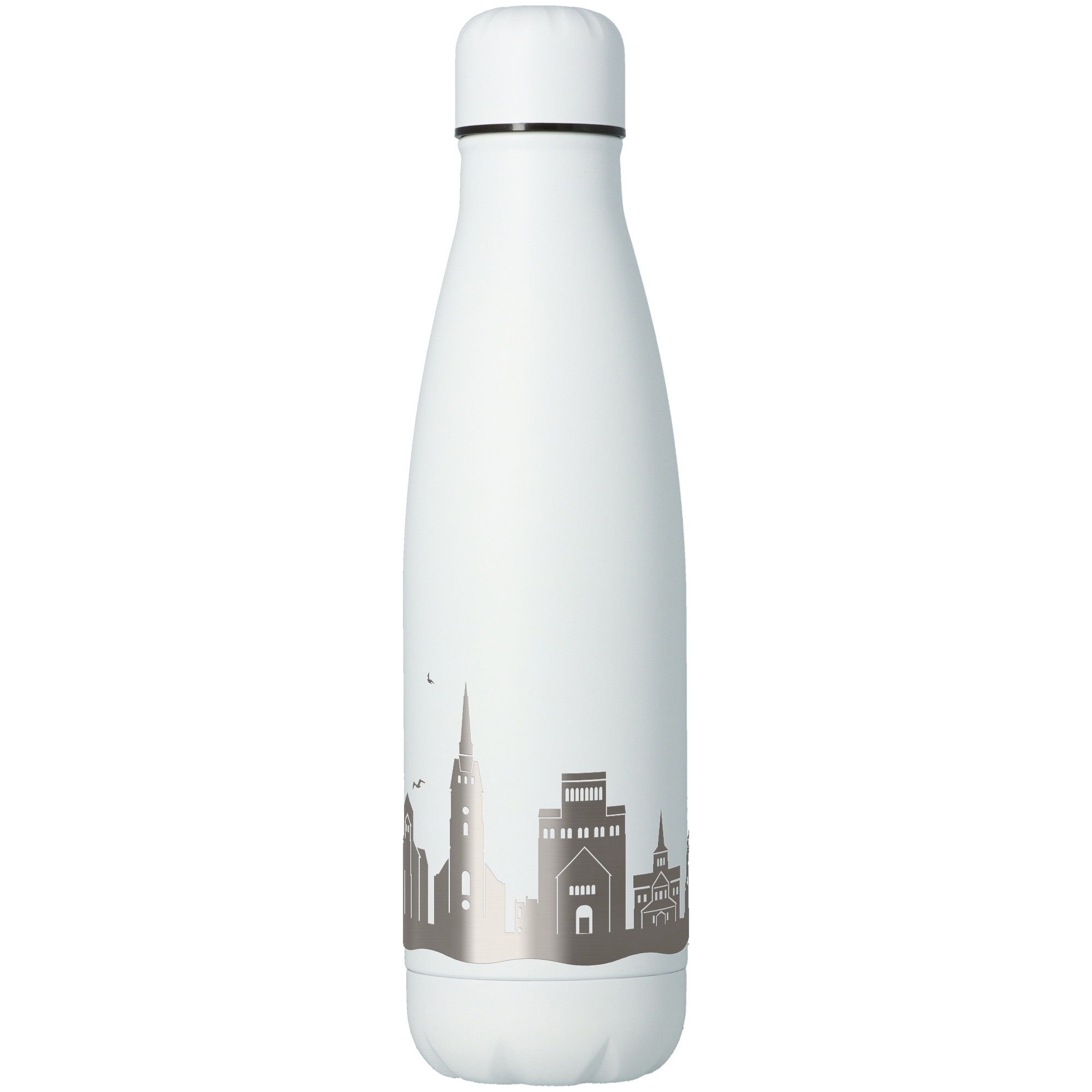 Trinkflasche Skyline Hildesheim Weiß 500ml