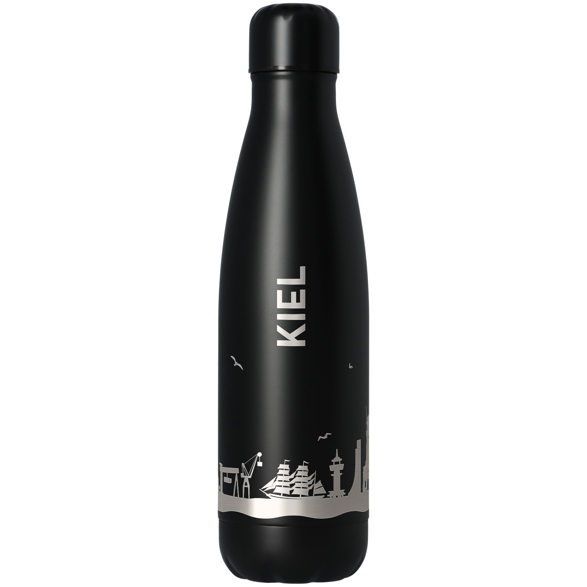 Trinkflasche Skyline Kiel Schwarz 500ml