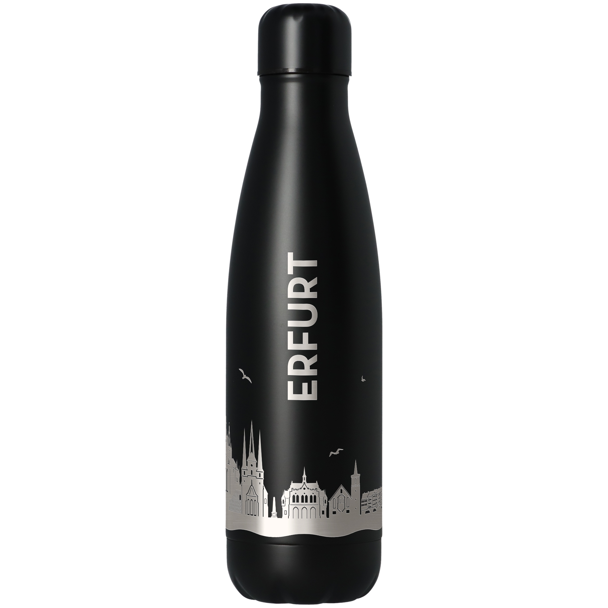 Trinkflasche Skyline Erfurt Schwarz 500ml