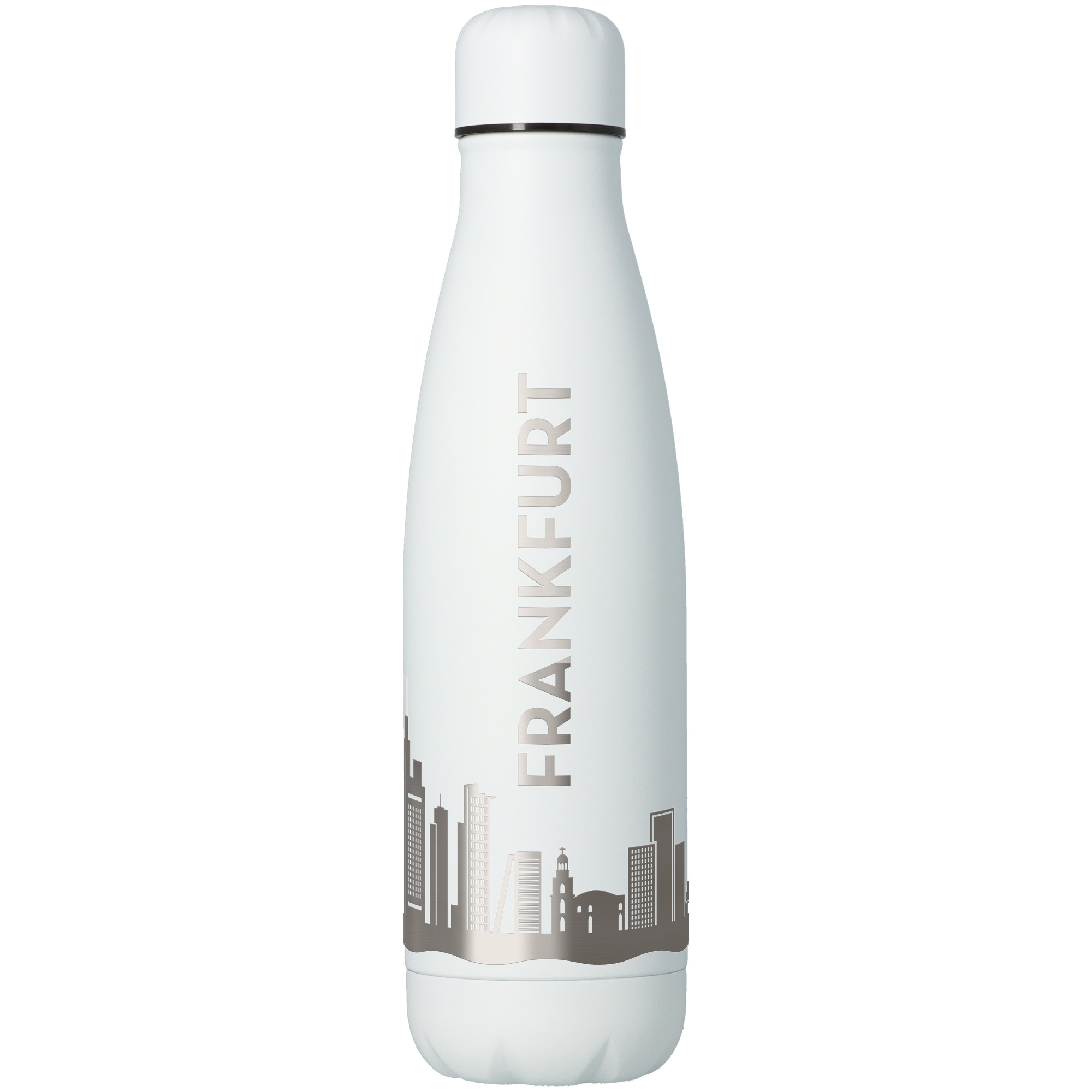 Trinkflasche Skyline Frankfurt Weiß 500ml