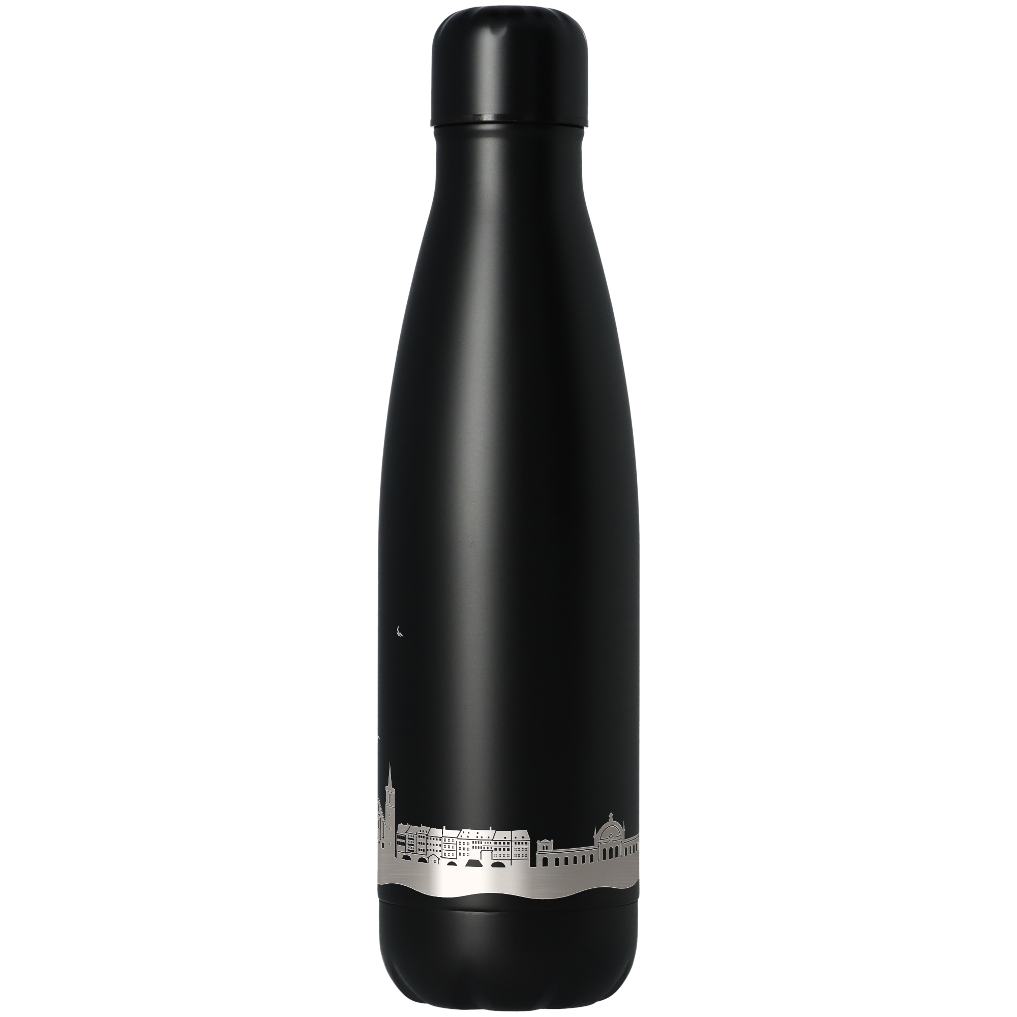 Trinkflasche Skyline Erfurt Schwarz 500ml