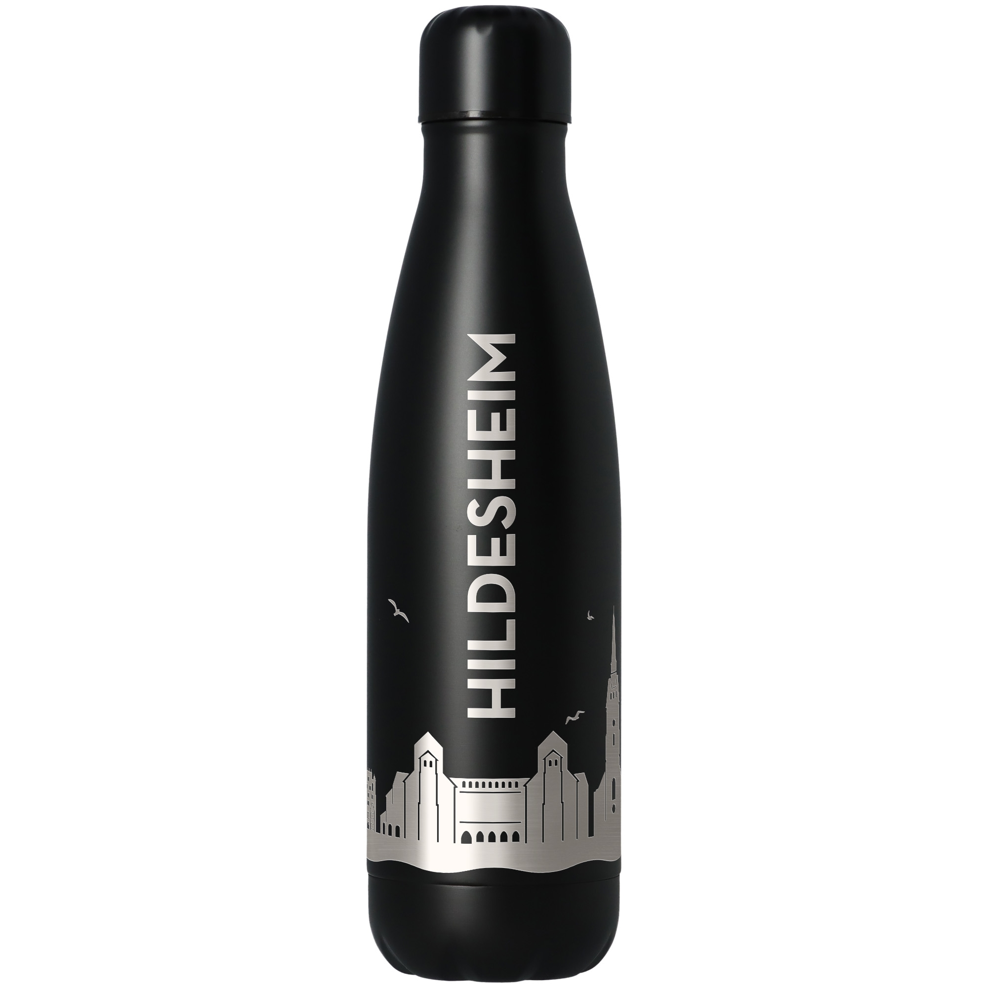 Trinkflasche Skyline Hildesheim Schwarz 500ml