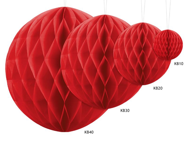 Wabenball Rot, L - 30 cm Ø