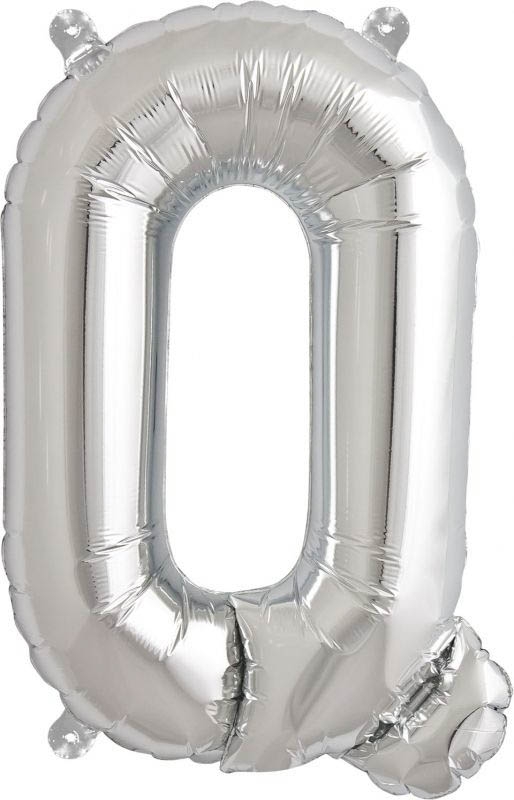 Luftballon Buchstabe Q Silber 40cm