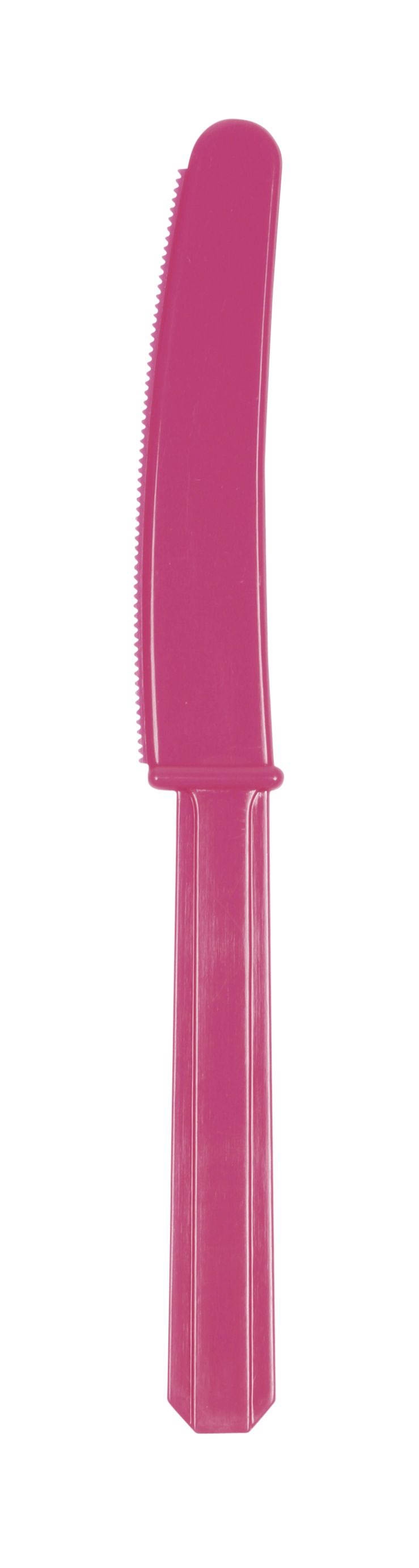 Pink - 10 Plastikmesser