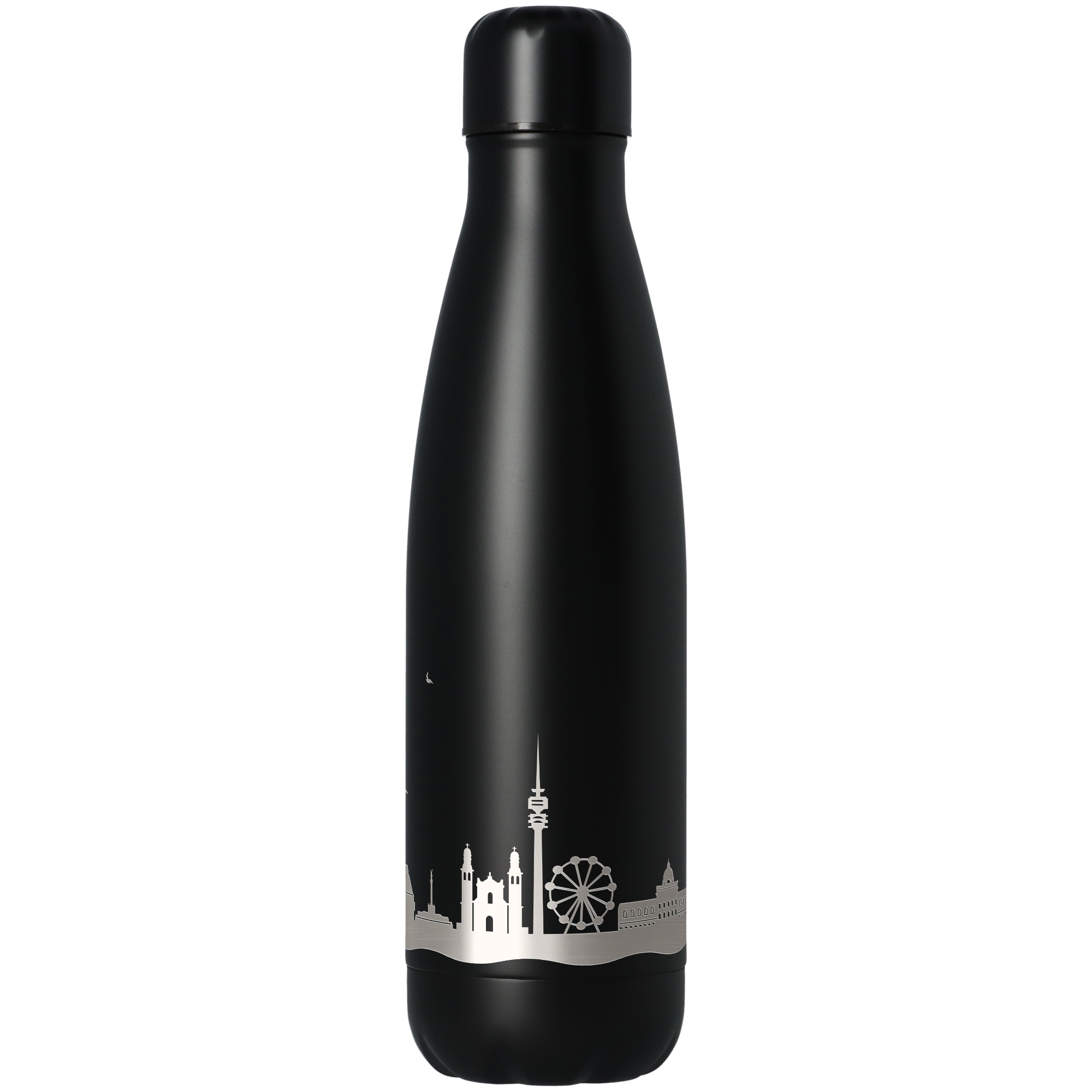 Trinkflasche Skyline München Schwarz 500ml