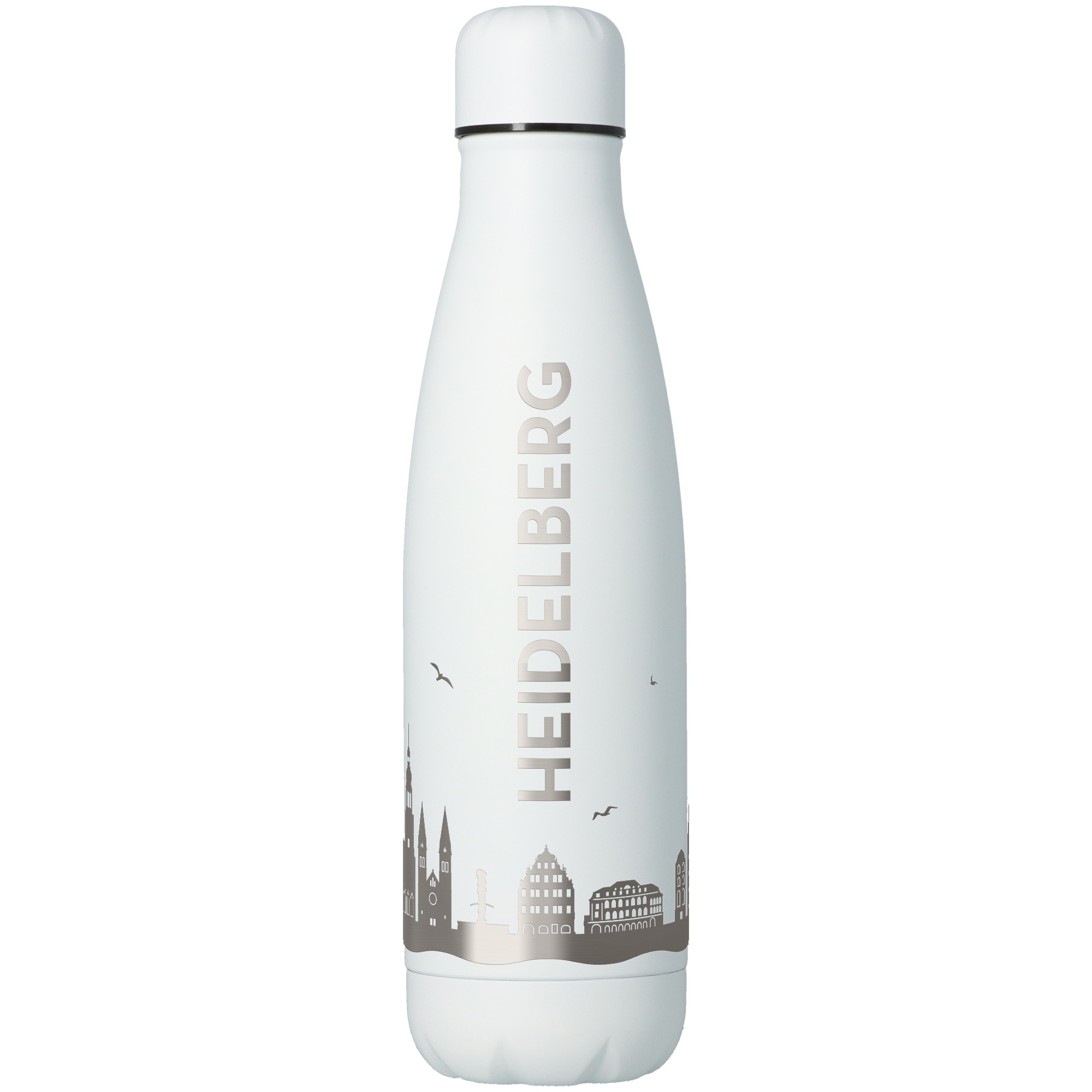 Trinkflasche Skyline Heidelberg Weiß 500ml