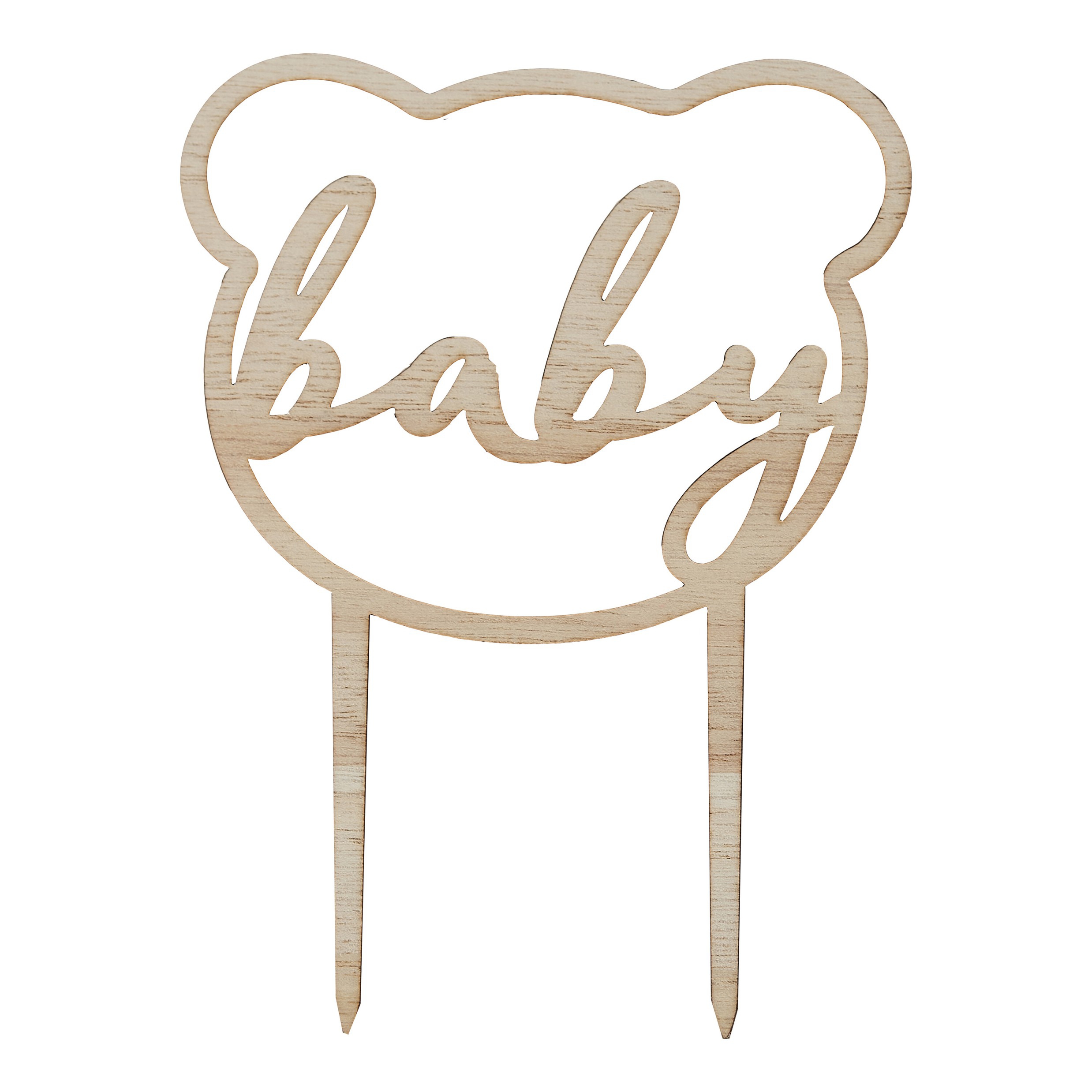 Cake Topper aus Holz "Teddy"