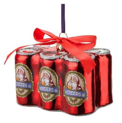 Weihnachtskugel "Sixpack Bierdosen"