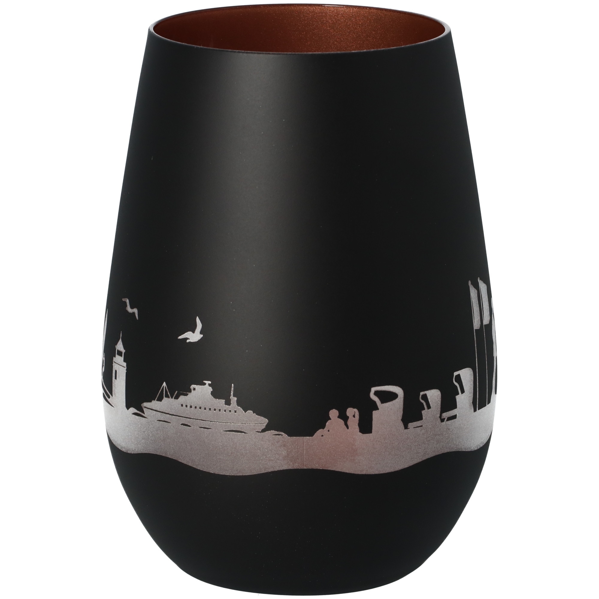 Windlicht Skyline Sylt Schwarz/Bronze