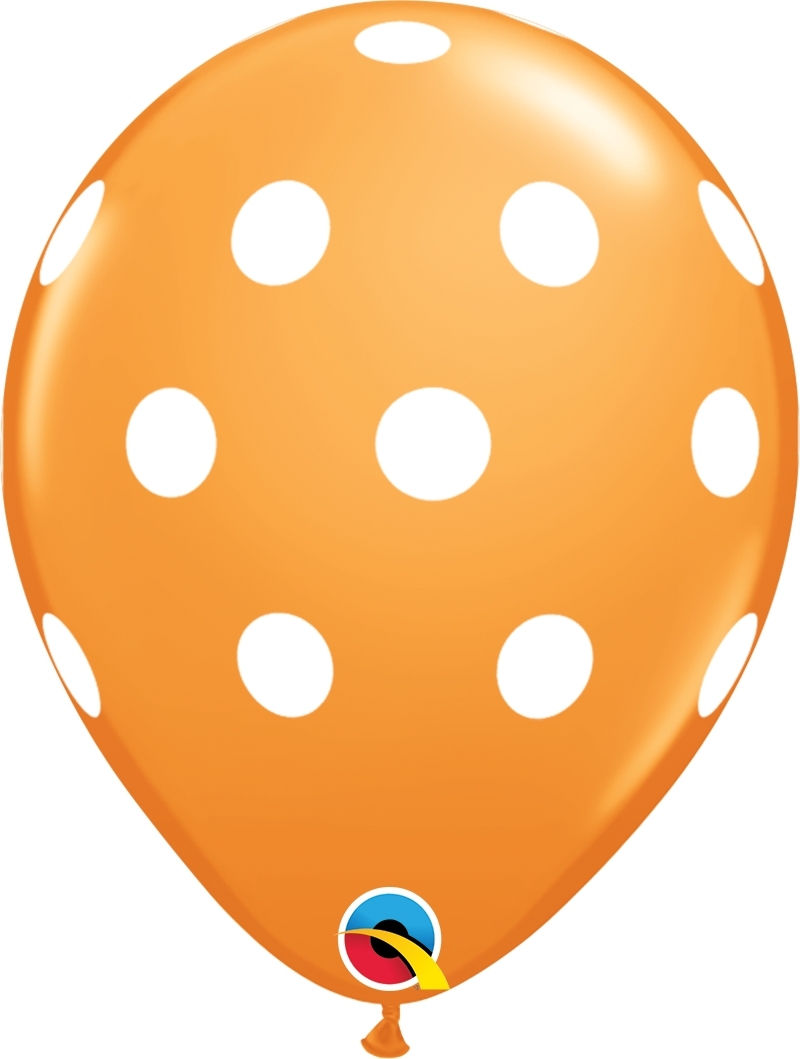 Qualatex Latexballon Big Polka Dots verschiedene Farben Ø 30cm