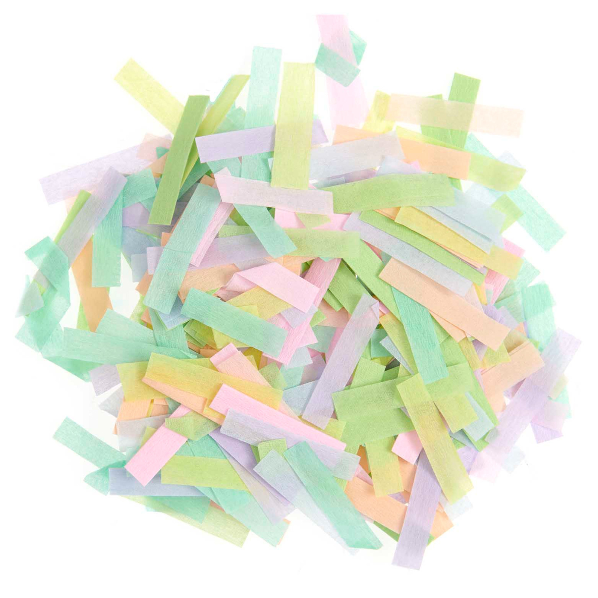 Krepp Konfetti -Regenbogen Pastell Mix15g